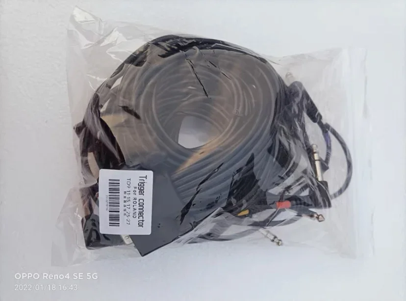 Câble De Déclenchement Roland PCS-15-TRA 4,5 M - Pour Pads De Batterie V-Drums Et Percussions électroniques