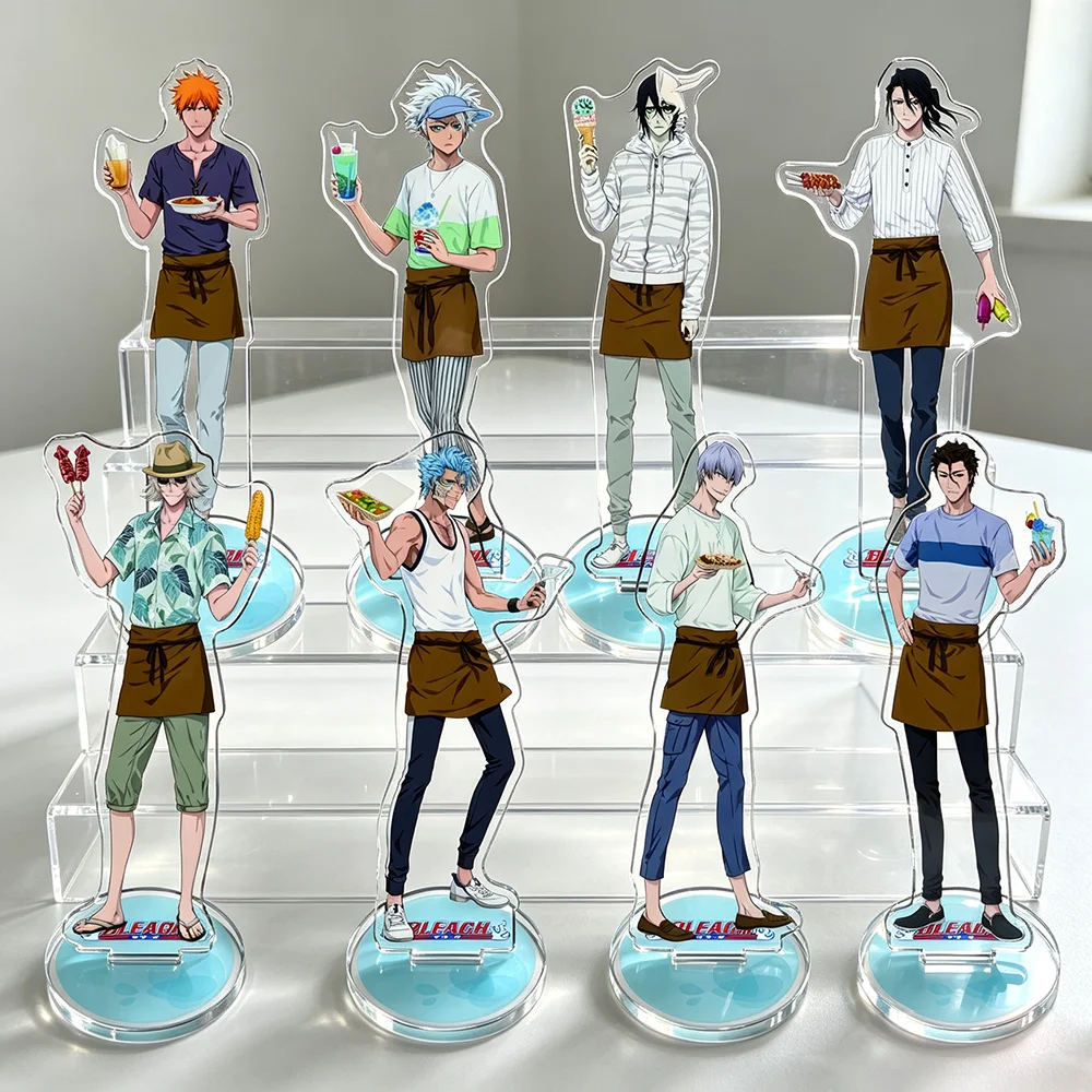 Anime Bleach Exquisite Acrylic Stand & Keychain, Double Sided Print, Cafe Waiter Costume Character Desktop Decor Collectible Gif