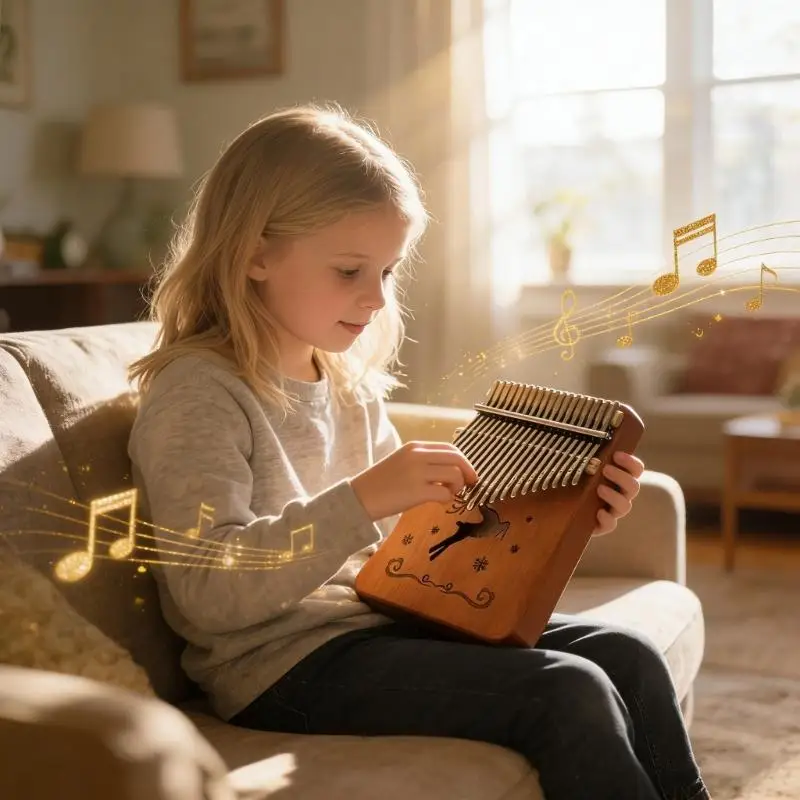 M5TC Handheld 21 Kalimbas Thumb Piano Texture Offering Crisp Notes and Ergonomic Design Suitable for All Ages