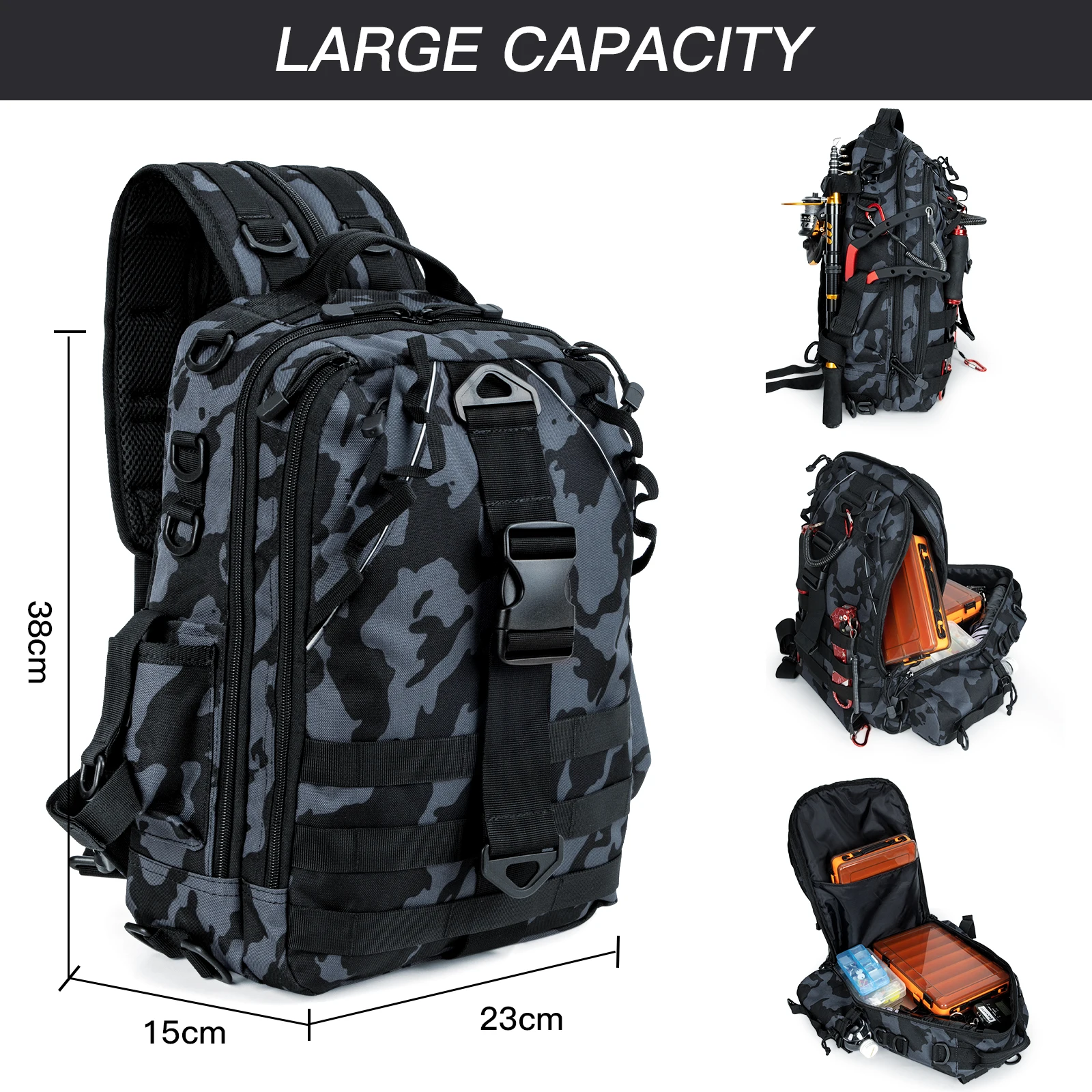 Waterproof Hiking Tactical Backpack Durable Cut Resistance MOLLE Backpack For Outdoor And Hunting For Men