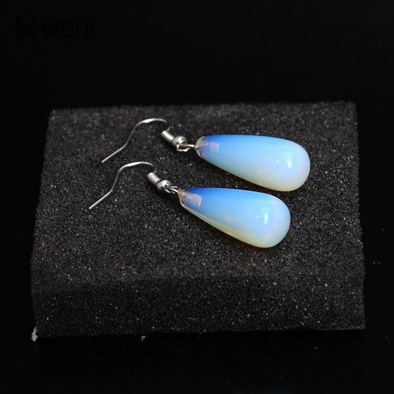 Opal Hook Drop Earrings Boho Trendy Fashion Jewelry for Women Girls Travel Wear Unique Gift for Friend