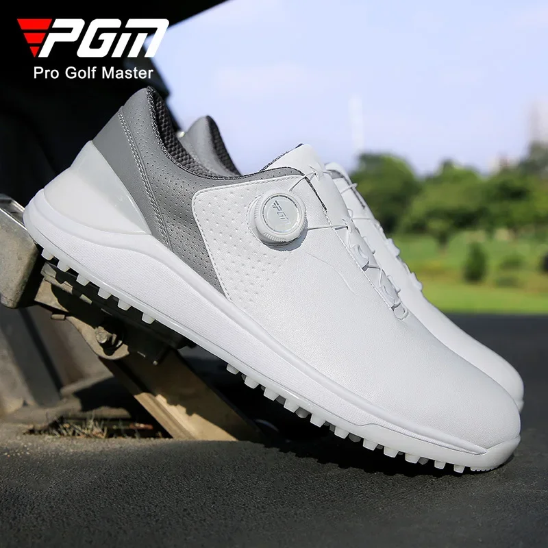 PGM Golf Shoes Men's Waterproof Microfiber Sports Shoes Anti Slip Nails Knobs Lace Shoes Men's