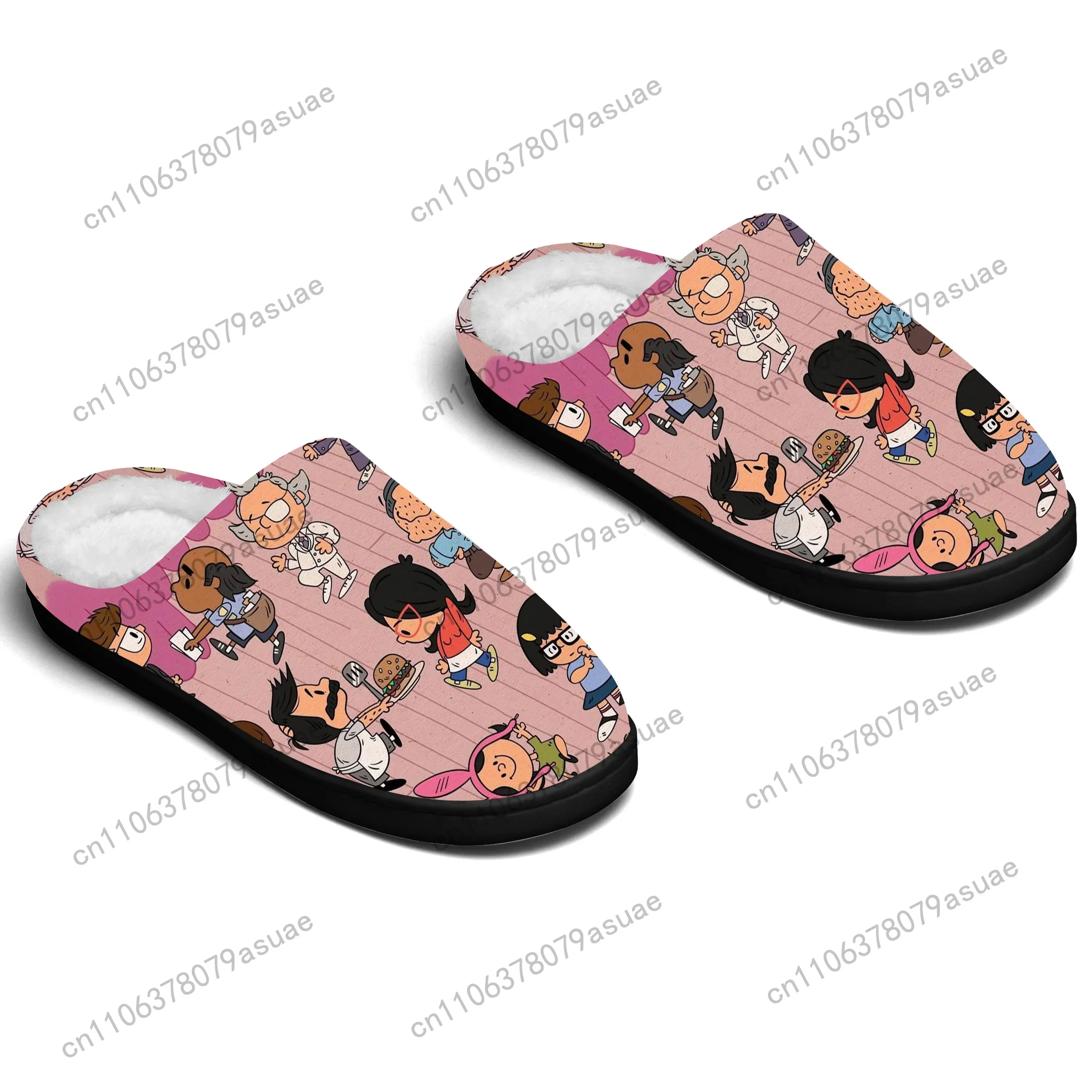 Bobs Inspire Burgers Home Cotton Slippers Mens Womens Bedroom Keep Warm Cotton Slippers Custom Slipper