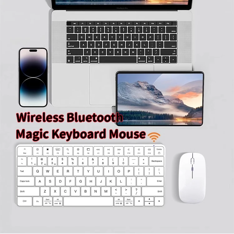 

Wireless IPad Bluetooth Keyboard Laptop Desktop Tablet Universal Ultra Silent Portable Keyboard Bluetooth Mouse Set Mute Typing