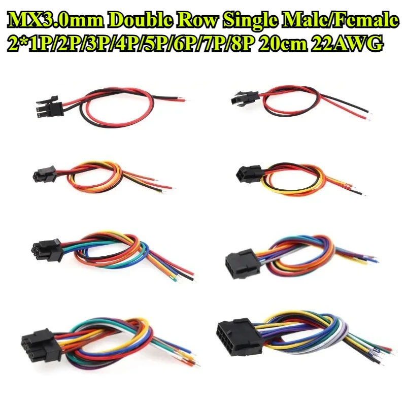 

MX3.0mm Micro-fit Molex 43025 43020 22AWG Dual Row Small 5557 5559 Male Female Air Dock Electronic Terminal Wire Cable Harness