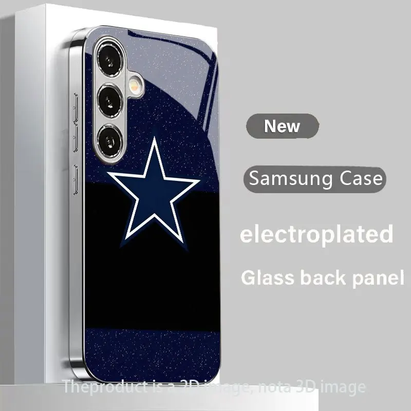Starry Sky Pattern Glass Phone Case Suitable for Samsung Galaxy S26 S25 S24 S23 S22 S20 FE/Ultra/Plus Anti Drop Back Cover