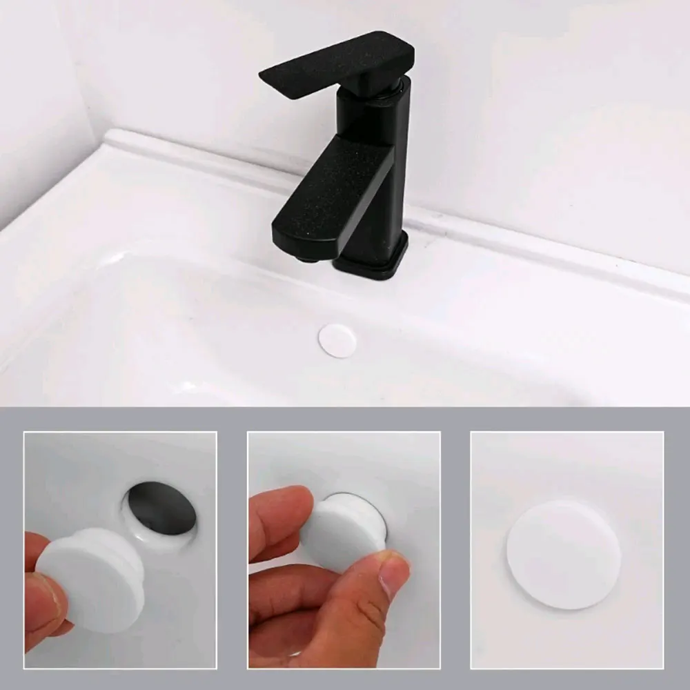 1X Wash Basin Overflow Ring for Kitchen Bathroom Basin Trim Bath Drain Cap Replacement Sink Wash Basin Overflow Ring Plug