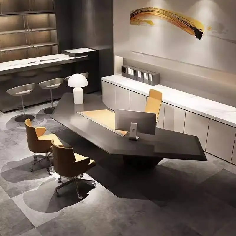 Best Drawers Background Office Desk Storage Modern Luxury Vintage Office Desk Solid Wood Organization Mesa Escritorio Furniture