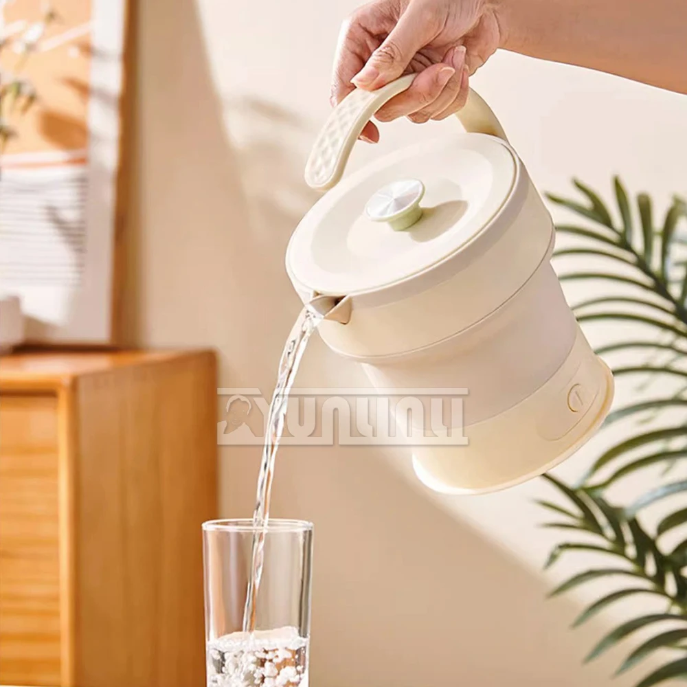 Портативный складной электрический чайник, многофункциональный дорожный электрический чайник, 600 Вт, обязательный гаджет для путешествий