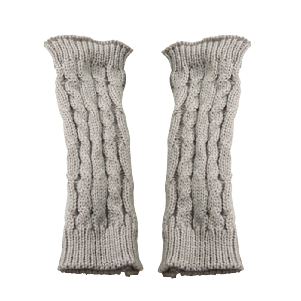

Half-finger 20 CM Warm Knitted Arm Sleeves for Winter Long Gloves Fingerless Gloves Breathable Soft Comfortable