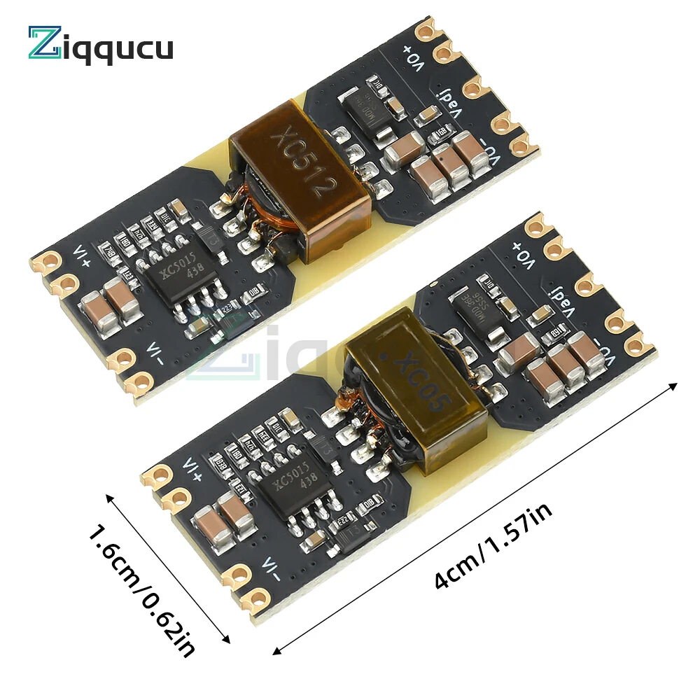 Módulo de potencia de amplio voltaje aislado XC5015 DC-DC 9-42V a 5/12V Módulo reductor de salida Módulo de potencia de baja ondulación