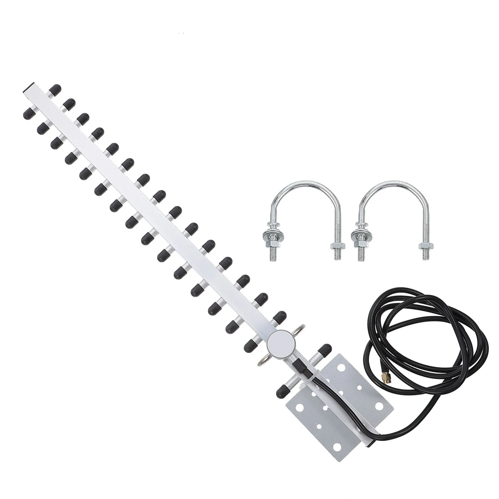 Wireless Antenna High Gain Directional for Router Long Range Black Network Accessory Outdoor Stable Easy Install