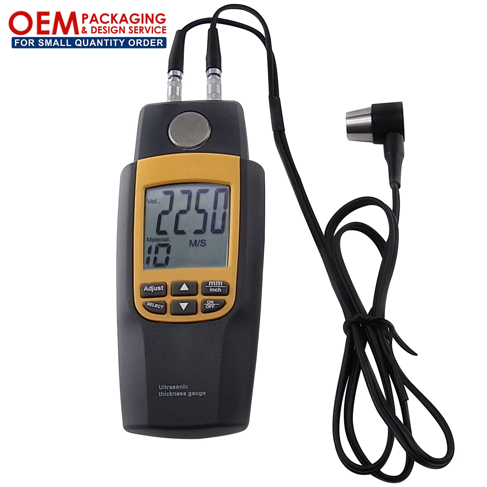 Ultrasonic Thickness Meter Tester Gauge Measure 1.2~220 mm Digital LCD for Metal Steel Aluminum Copper (OEM Packaging Available)