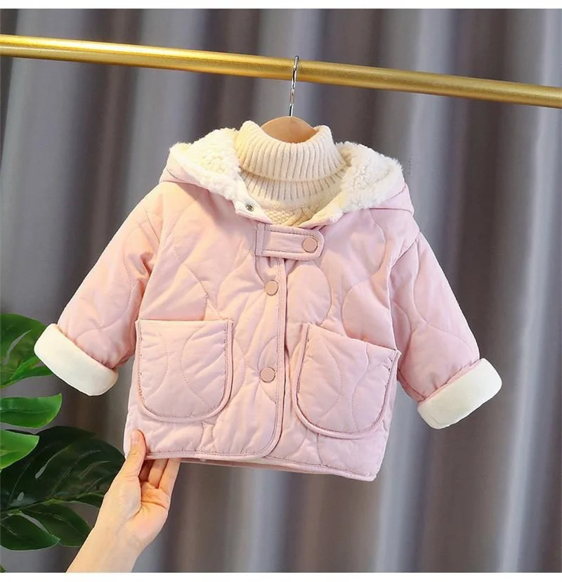 Abrigo acolchado con capucha para niña – Cálido algodón de invierno - imagen 4