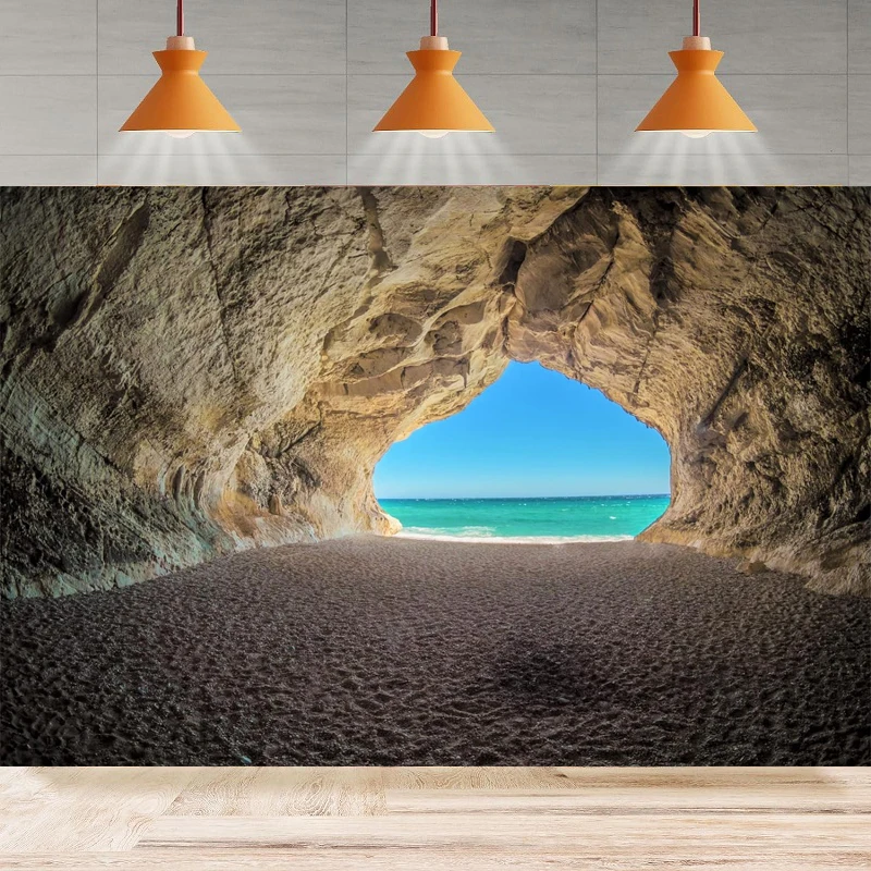 خلفية التصوير الفوتوغرافي لكهوف الشاطئ ، الصخور الحجرية الإيطالية ، مشهد منظر الشاطئ ، المناظر الطبيعية الطبيعية ، خلفية الحزب ، الجدار