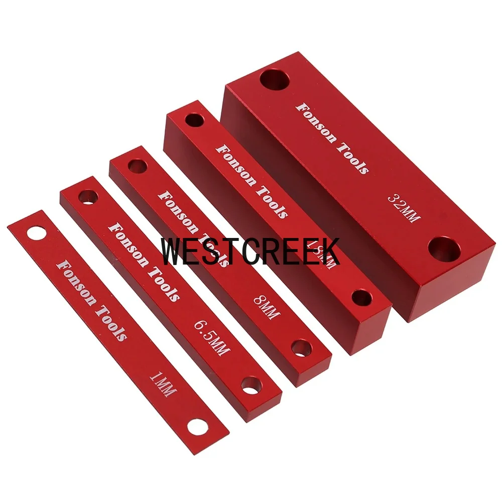 9pc Woodworking Gauge Block Height Measuring Gasket Height Gauge Aluminum Alloy Table Saw Measuring Block Setting Block