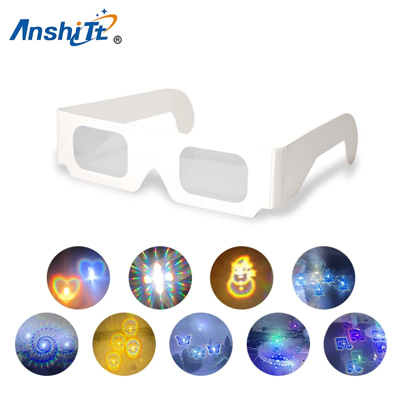 

100Pcs Heart Shape Diffraction Entertainment Cardboard Glasses,3D Glasses for Christmas Graduation Thanksgiving Halloween Events