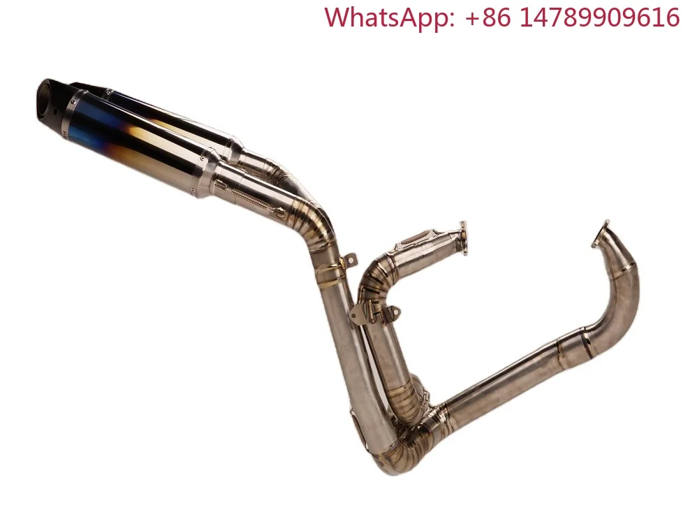 High Performance After Market Modified Titanium Exhaust Muffler Pipe Slip-on System For 939cc Sport Bike, Carbon Fiber , Racing