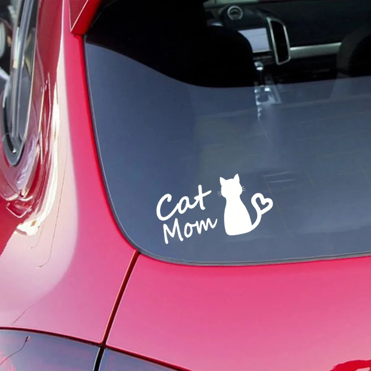 Katzenmutter-Autoaufkleber, kreative Vinyl-Autoaufkleber mit Katzendesign, modische Dekoration, langlebige PVC-Autoaufkleber