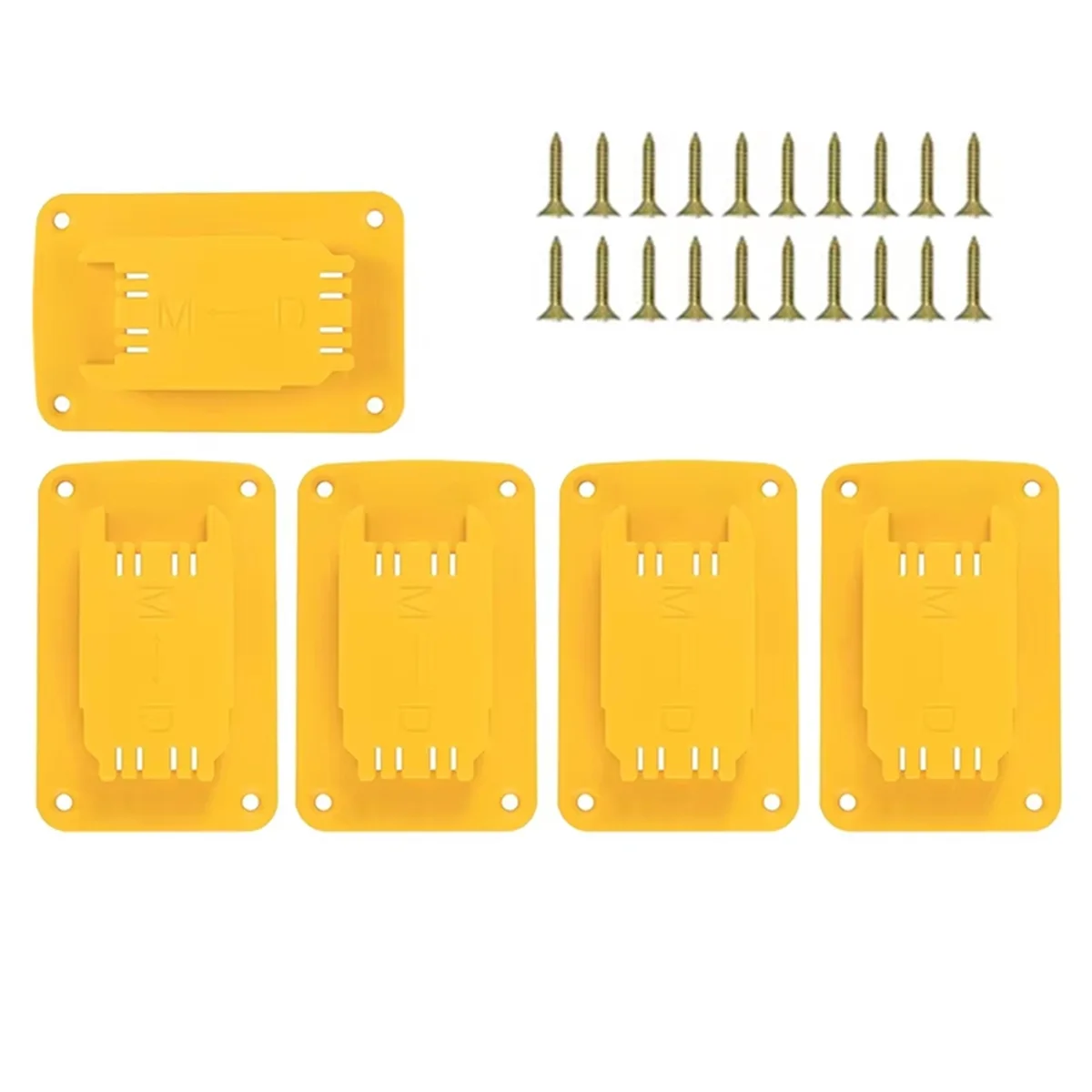 ABNJ Supporto per macchina per rack di stoccaggio batteria da 5 pezzi per staffa per attrezzi per montaggio a parete per batteria agli ioni di litio da 14,4 V 18 V
