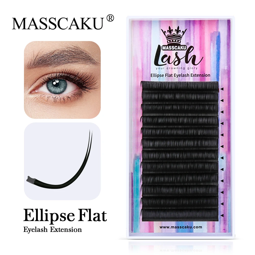 

MASSCAKU Fake Eyelashes Halloween Cosplay lashes Faux Mink Crutely free Purpils Daily Natural Makeup Easy to wear lash Ribbons