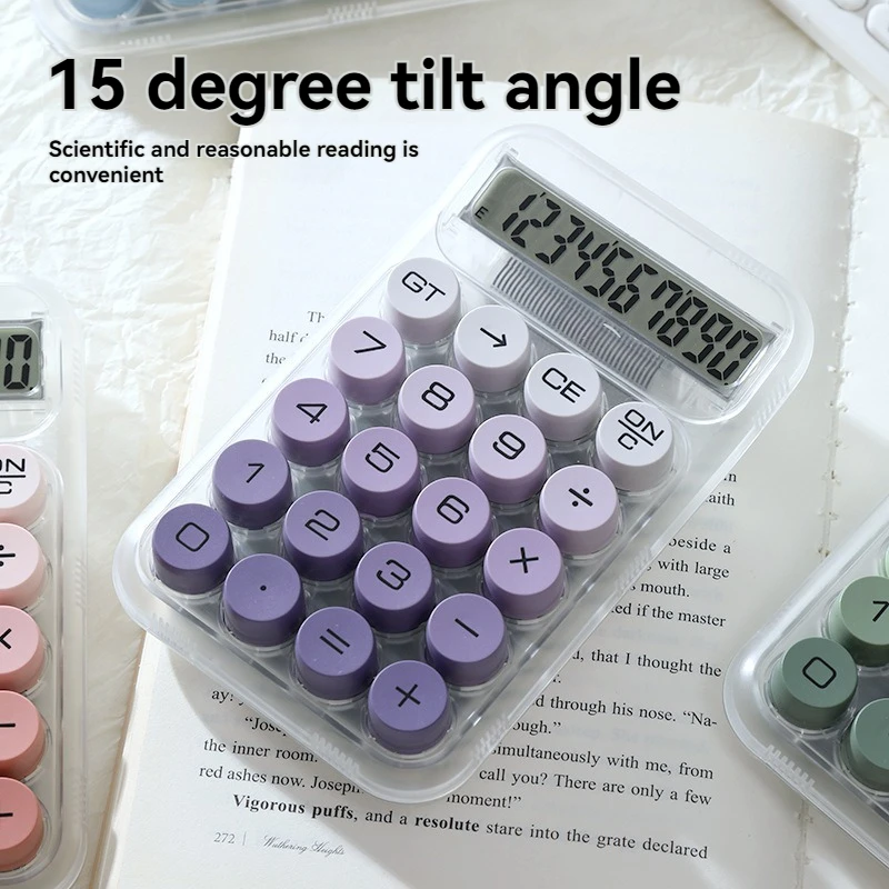 Transparent Large Screen Large Buttons High Appearance Level Calculator Portable Specially Designed For Students