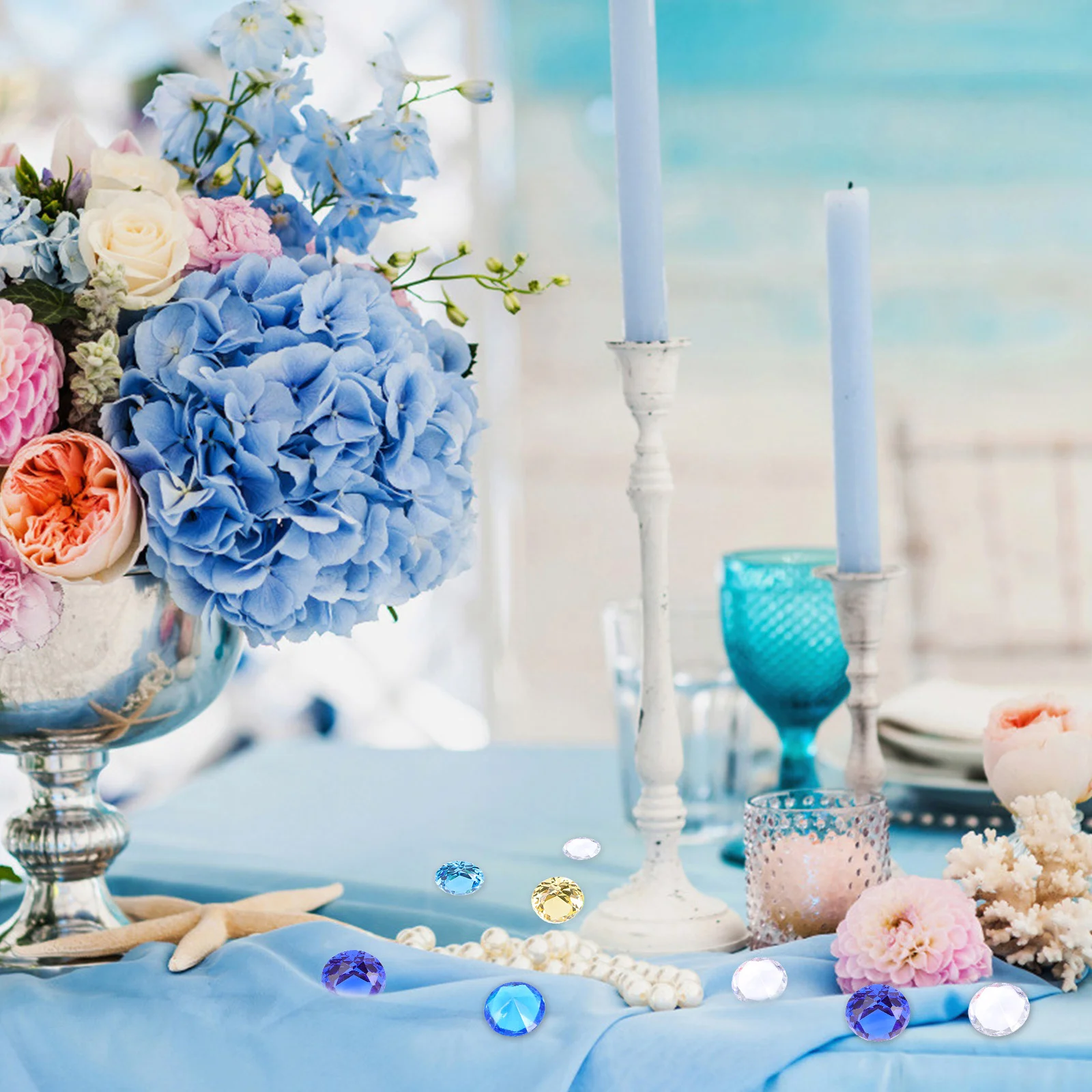 

18Pcs Diamond Crystals Multicolor Vase Fillers Treasure Jewels Chest Hunt Party Decorations Diamond Crystals Treasure Gems