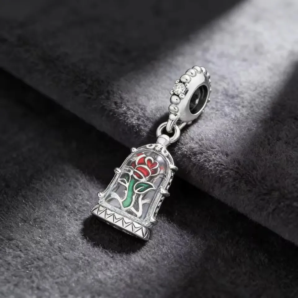 925 Silver Beautiful Princess, Cute Snowman, Castle, Hot Air Balloon Pendant Original Bracelet DIY Accessories Exquisite Jewelry view 2