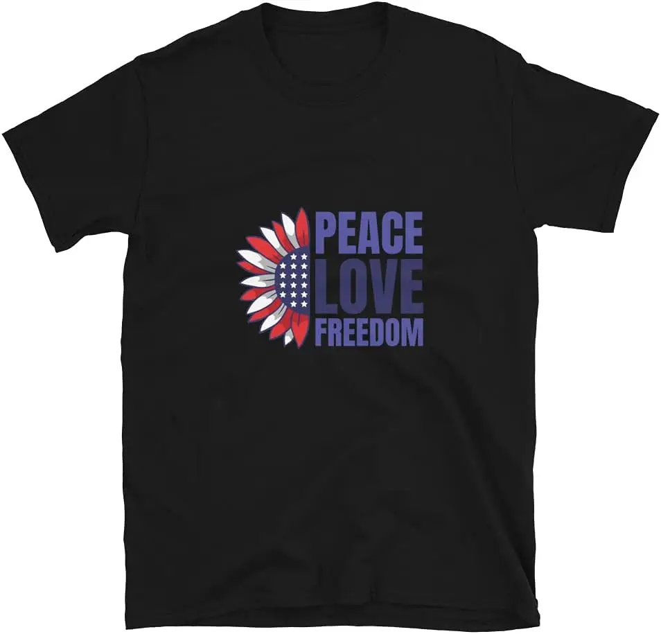 Футболка Мужская/женская с принтом «свободный флаг», 100% хлопок