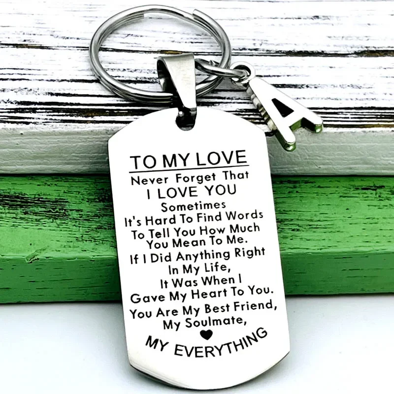 Anniversary Gfits for Him Her To My Love Keychain Gift for Husband Wife Boyfriend Girlfriend Women Men birthday present