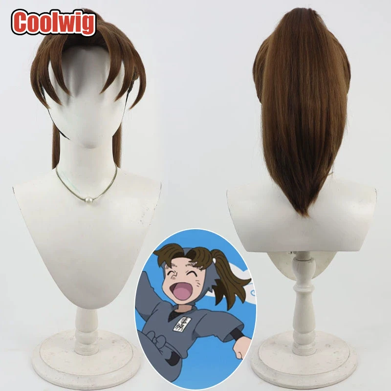 

Coolwig Synthetic Hair Komatsuda Shusaku Cosplay Wigs Nintama Rantarou Komatsuda Shusaku Long Brown Ponytail Wig Heat Resistant