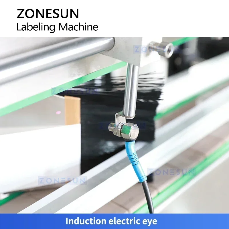 ZONESUN ZS-TB300I Vertikale einseitige Klebeflaschen-Etikettiermaschine für Flachoberflächenverpackungen