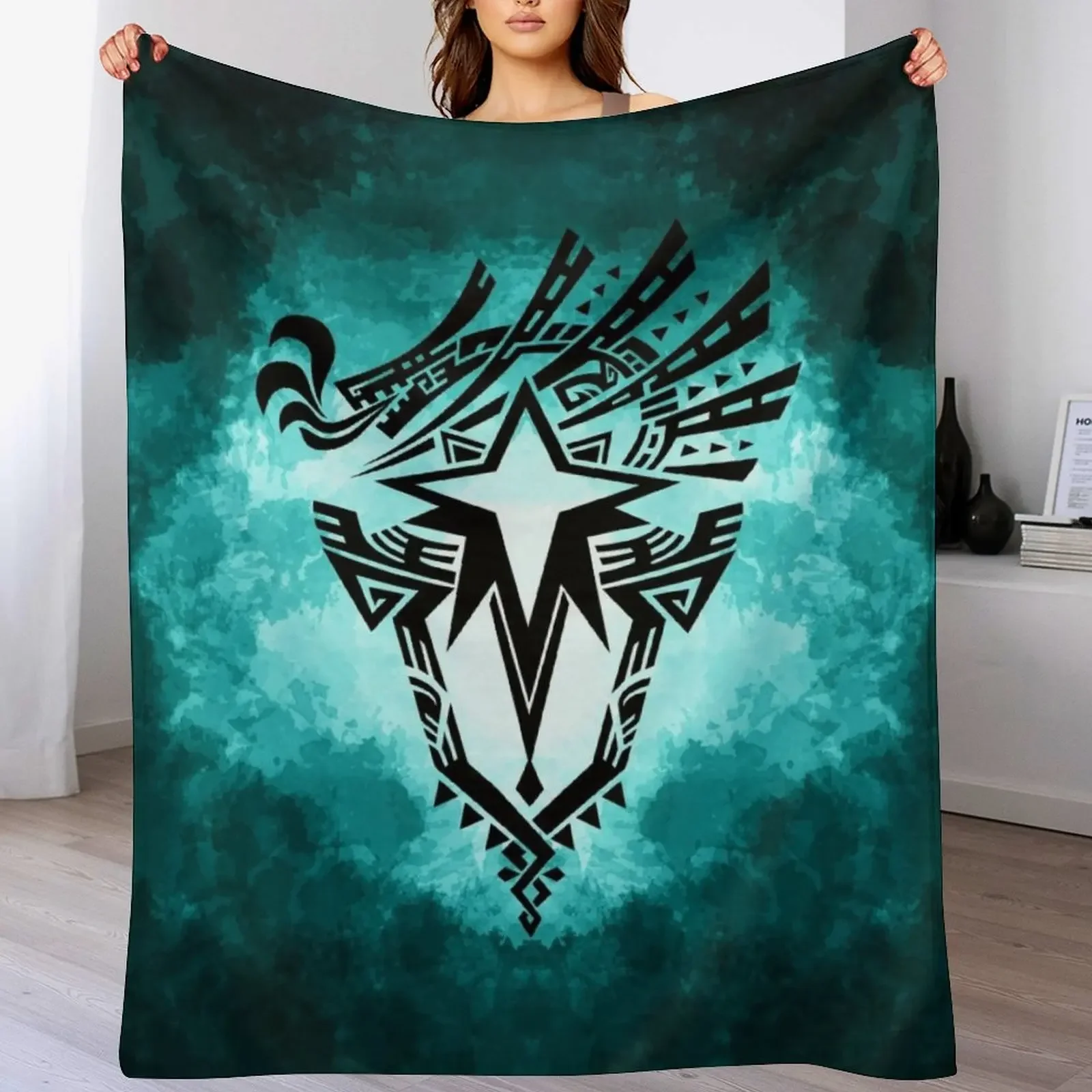 

Monster Hunter World: Iceborne - Logo Throw Blanket Cozy Warm Blanket for Bed Room Decor