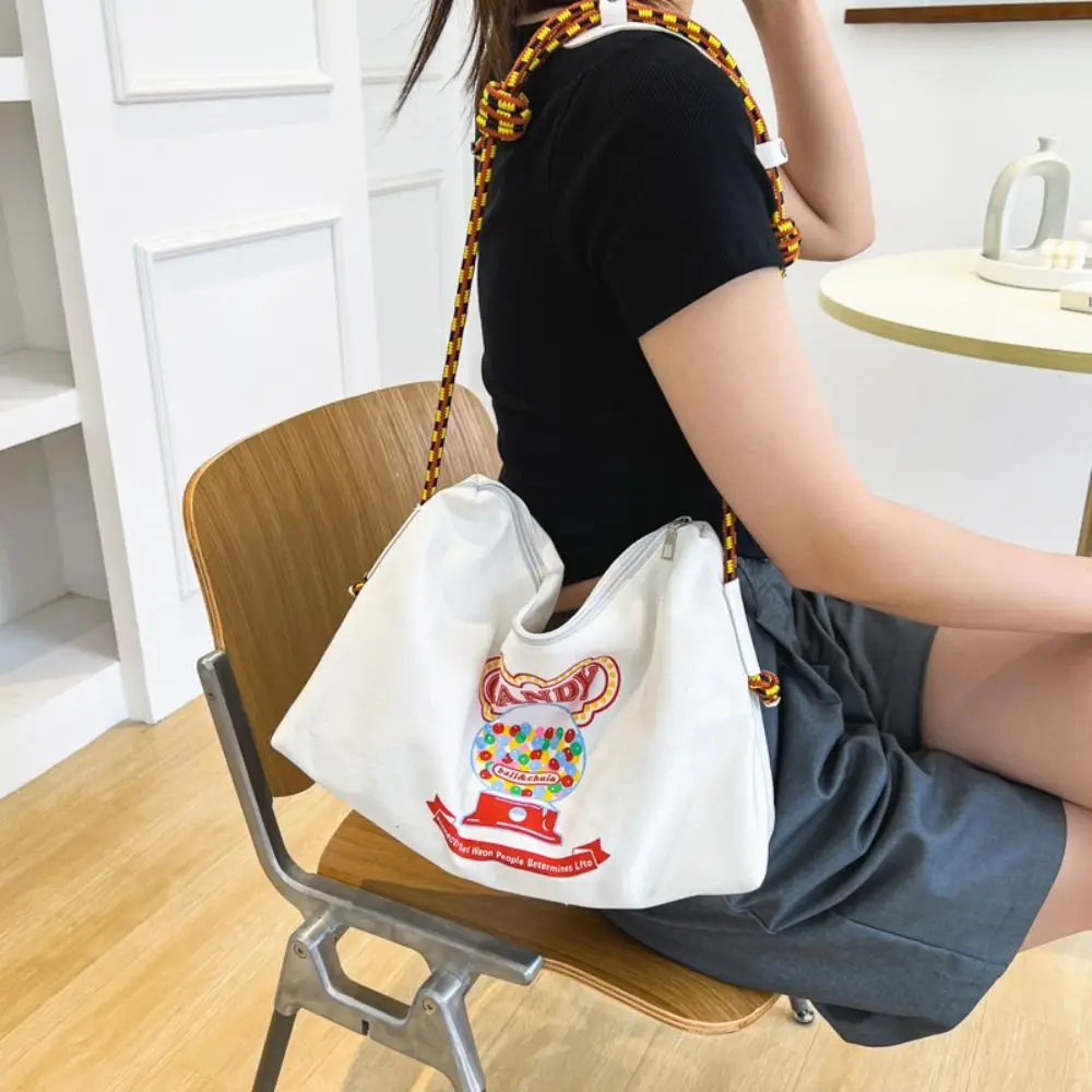 

Fashion Canvas Cloth Women Handbag Large Capacity Casual Underarm Bag Portable Tote Bag Packing Lots For Books