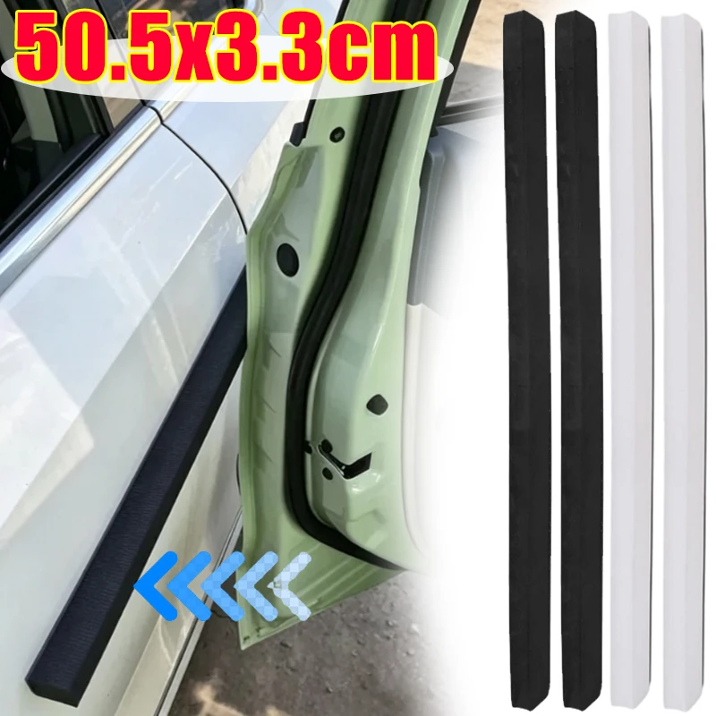 50.5x3.3cm Magnetic Door Bumper Strips Universal Magnetic Car Door Edge Guard Strip for Parking Anti-Collision Protector
