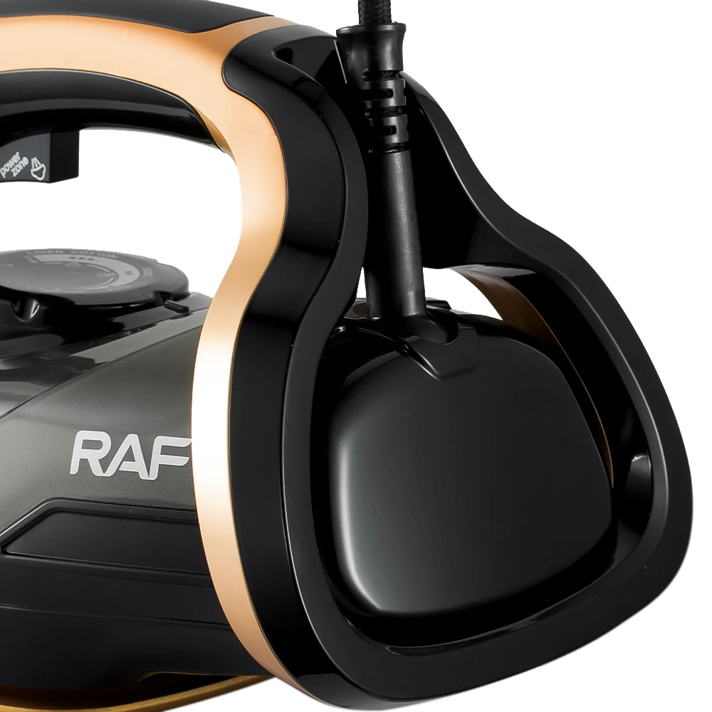 RAF تصميم جديد قوي 2600 واط كامل السيراميك Soleplate الكهربائية عالية الجودة الفولاذ المقاوم للصدأ يده البخار الحديد الملابس