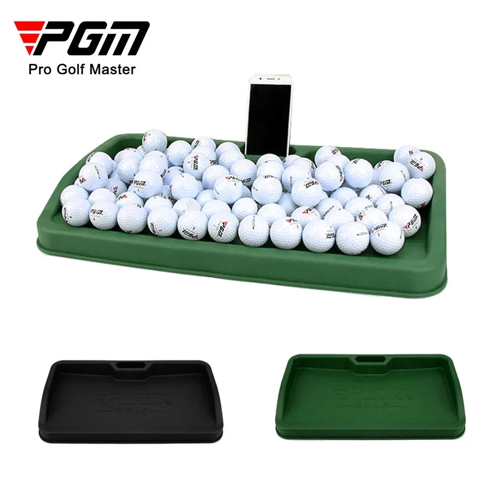 PGM Golf Ball Service Box Pitching Storage Container With Cellphone Video Holder Golf Training Aids 100 Balls Soft Rubber New