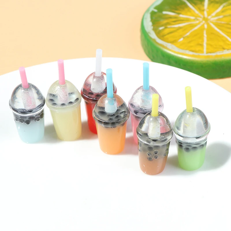 

{YY30} 5 Pcs 1:12 Dollhouse Miniature Pearl Milk Tea Cups Dolls Kitchen Food