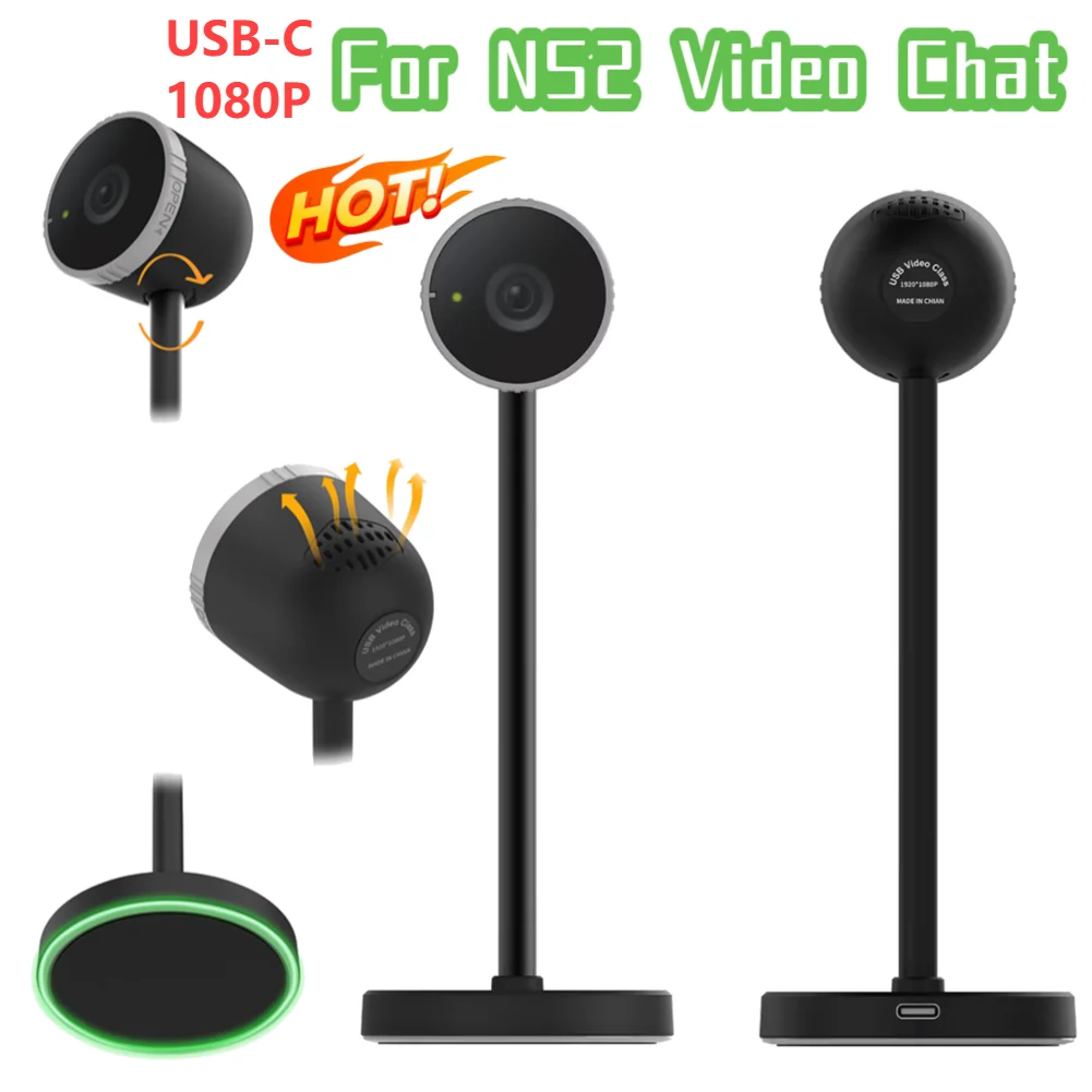 

Для компьютерной камеры высокой четкости NS2, противоскользящая широкоугольная камера для видеочата с отверстием для рассеивания тепла, аксессуар для игровой консоли