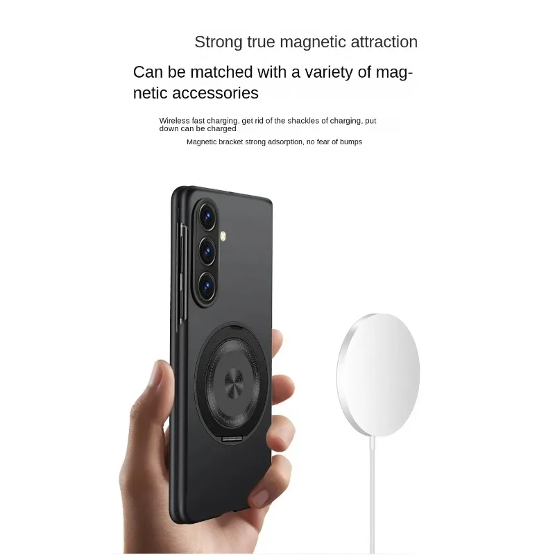 حافظة هاتف بحلقة معدنية قابلة للدوران من Busine لهاتف سامسونج جالاكسي Z Fold 7 6 5 4 3 غطاء حماية مضاد للخدش