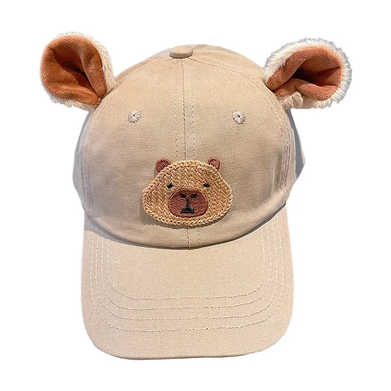 Nowa kreskówkowa urocza czapka bejsbolówka Kapibala wiosenno-jesienna cienka modna uniwersalna czapka bejsbolówka chroniąca przed słońcem dla chłopca niemowlaka