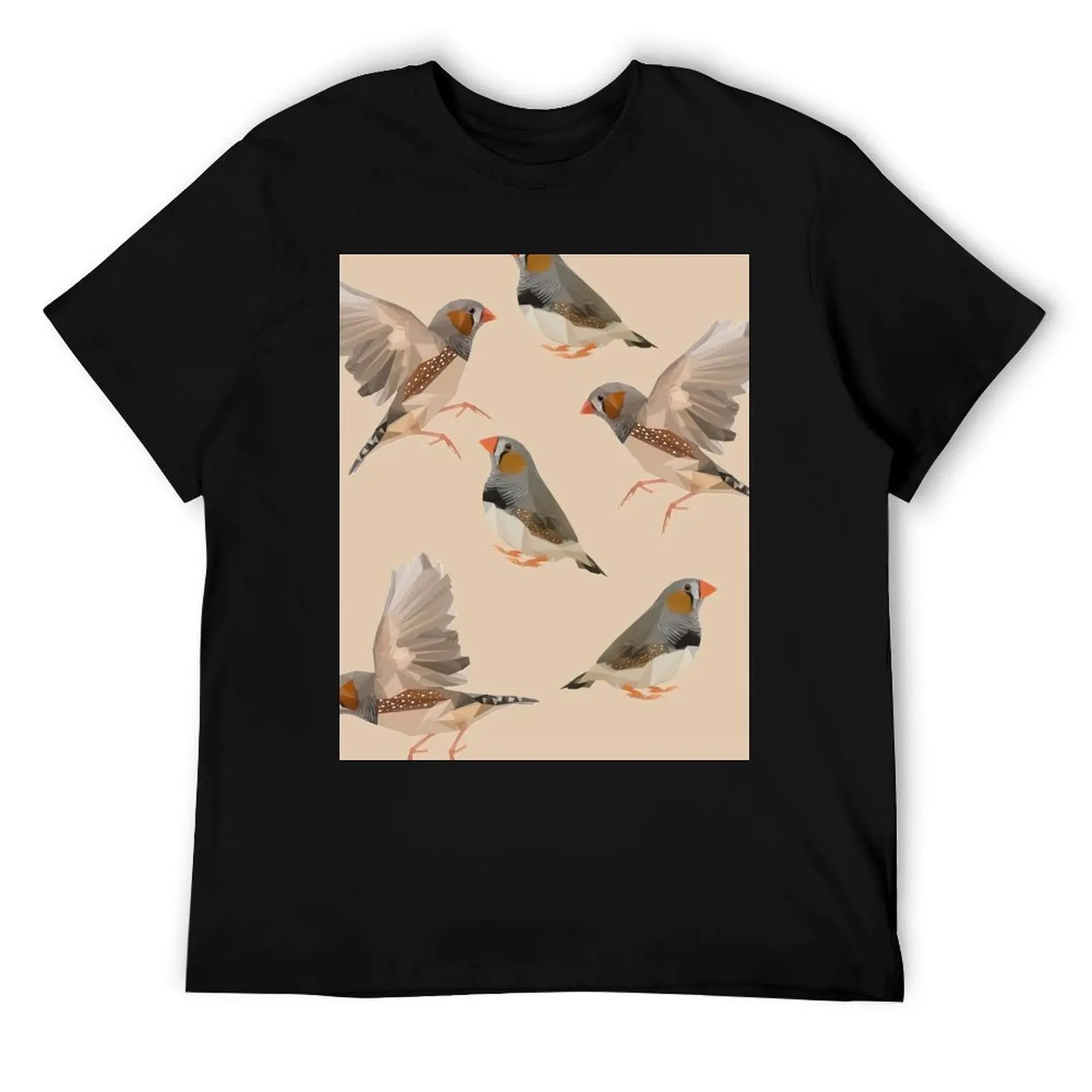 

Zebra Finch Design T-Shirt cotton tshirt 100% t shirt man cotton funny t shirts cotton T-Shirt