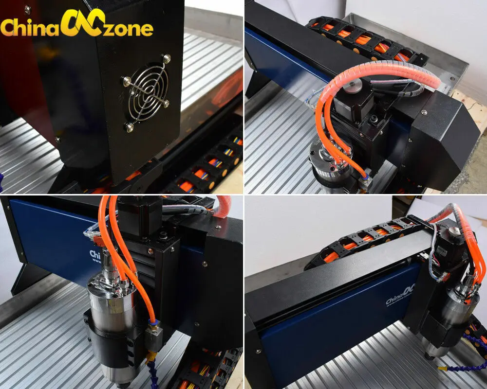 Máquina de grabado de cobre para acero, grabador CNC de 4 ejes, 2,2 kW, 6040, Mach, 3 rieles lineales, almacén de la UE