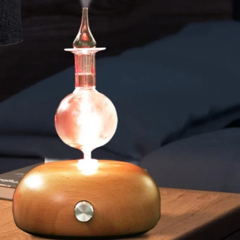 Solid Wood Essential Oil Diffuser Silent Aromatherapy Diffuser Pillar Design Humidifier for Tabletop Relaxation and Decor