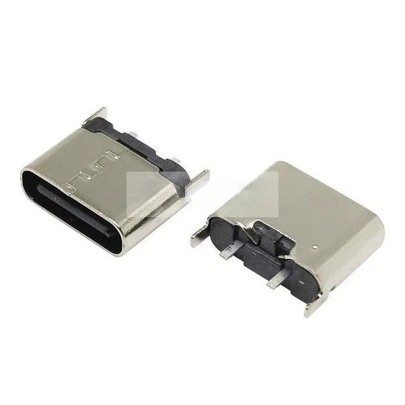 10Pcs Type-C 2P Horizontal Vertical Straight Female 90 ° 2-Pin Simple USB Charging Interface USBconnector Various Specifications