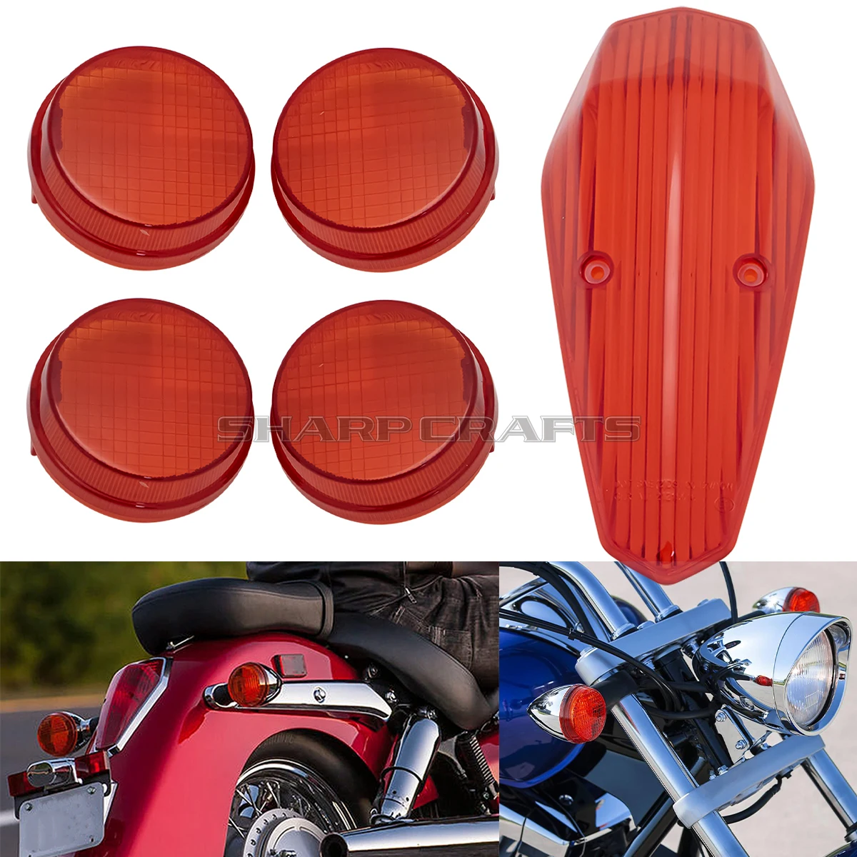 Motorrad Brems Schwanz Blinker Licht Objektiv Für Honda Shadow VT750C aero 2004-2023 VT1300CR/CT Stateline Interstate 2010-2016