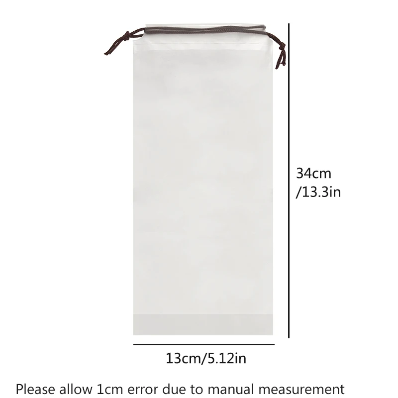 10pcs Transparent Frosted Umbrella Storage Bag Drawstring Design Waterproof Bag Grocery Small Items Bag