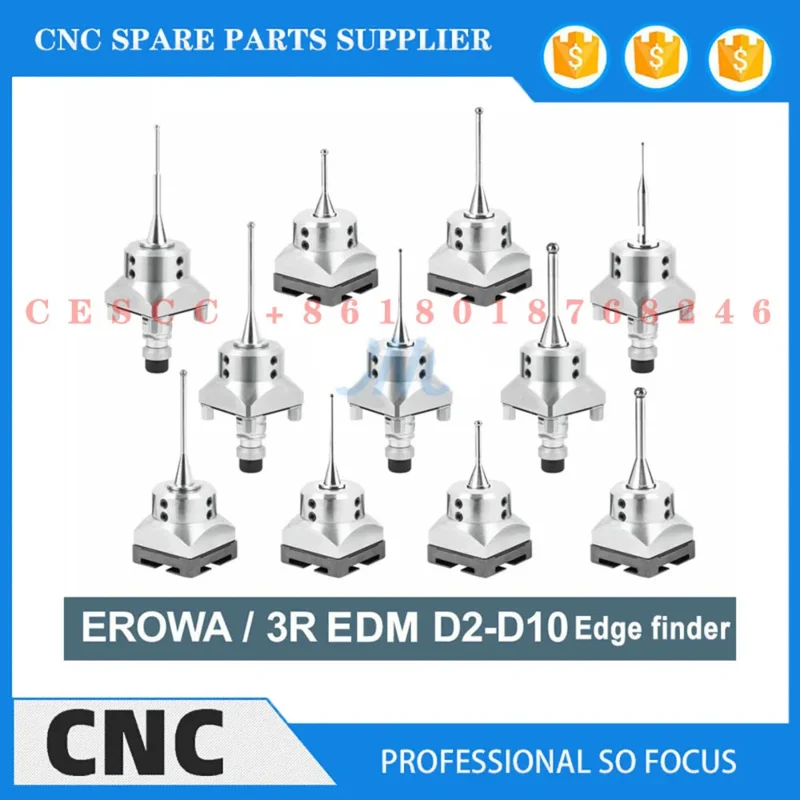 CNC Edm Spark Machine Tungsten Steel Sub-center Rod Edge Finder Ero wa Positioning System Touch Number Ball D5 D6 Reference Ball