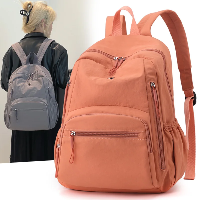 New lightweight waterproof nylon cloth large capacity shoulder backpack puff series simple commuting tide ladies shoulder bags