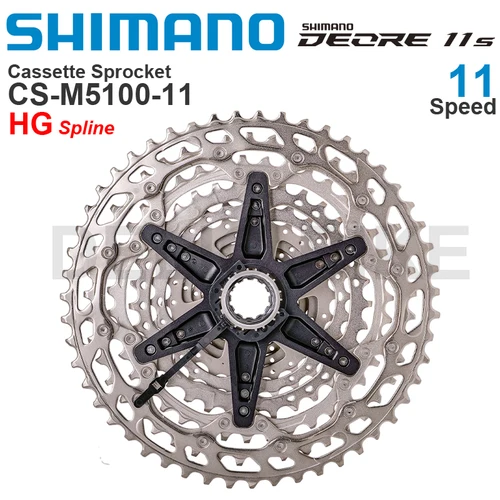 Imagen 2 del producto SHIMANO DEORE Piñón de Cassette CS-M5100-11 51T 11 velocidades - HYPERGLIDE para piezas originales de bicicleta MTB